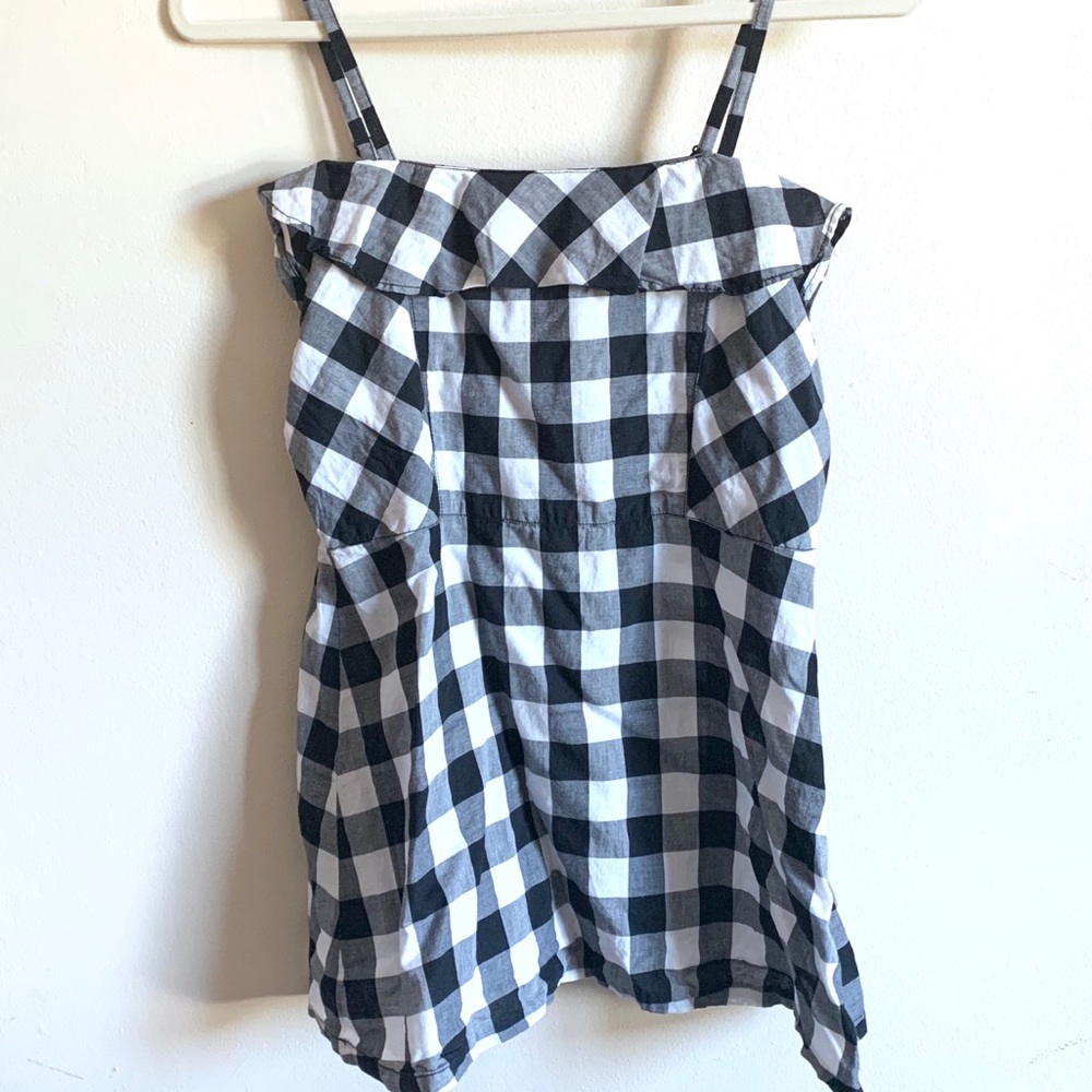 Black and white checkered top tulle